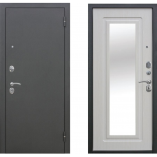 Дверь входная Ferroni ЦАРСКОЕ ЗЕРКАЛО Антик серебро - Белый ясень с зеркалом